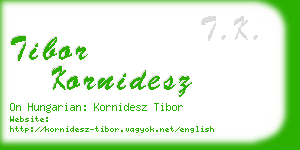 tibor kornidesz business card